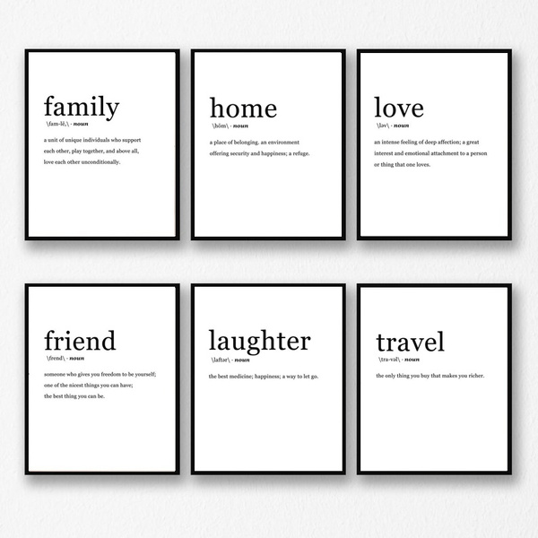 Home Dictionary Definition Quote Stylish Artwork For Fashionable Home Décor