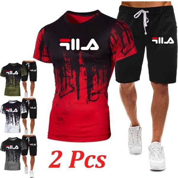Traje deportivo fresco para hombre de verano Ropa deportiva Trajes de  jogging casuales Conjuntos de trajes de manga corta | Wish