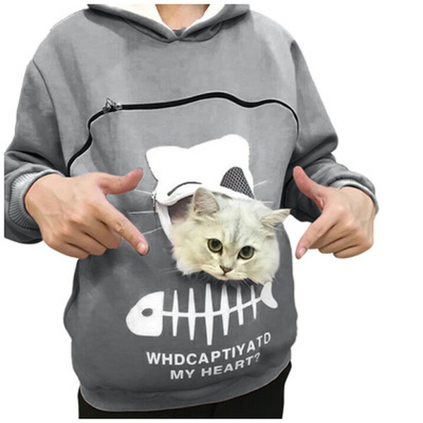 cat sweatshirt moletom com capuz