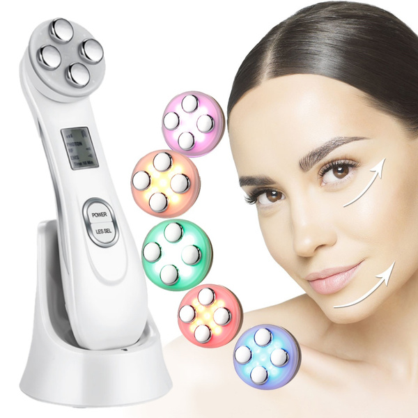 6 In 1 Ultrasonic Facial Face Lifting RF EMS Micro-current Anti Aging ...