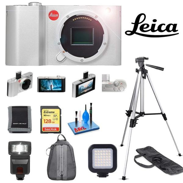 Leica T Digital Camera (Silver, 18181) with Sandisk 128GB Extreme