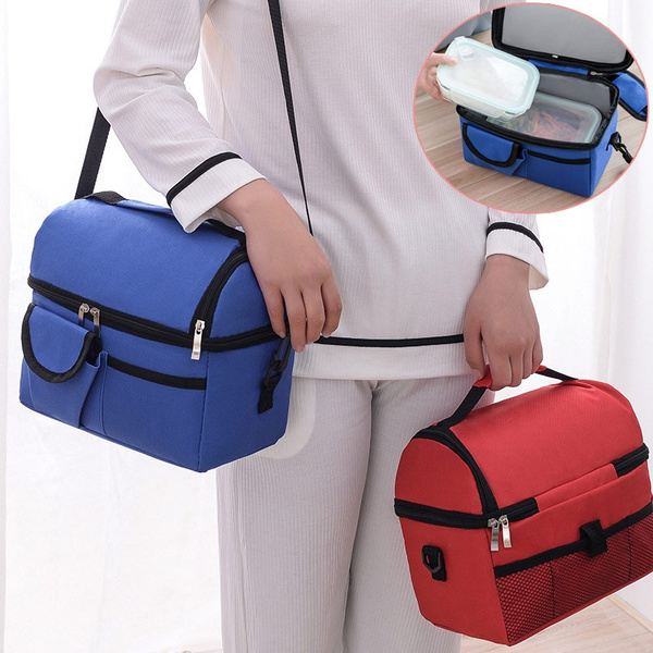 tote bolsa with insulated lunch compartment