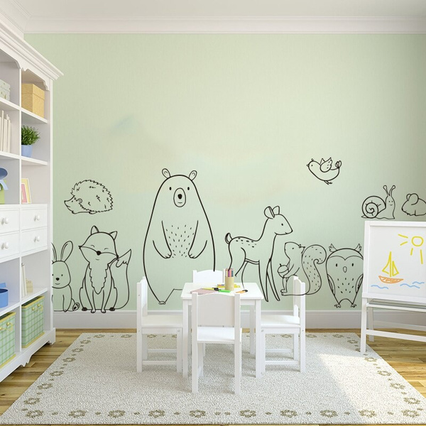 Fox Cartoon Drawings Room Home Decor Removable Wall Sticker Decal Decoration 