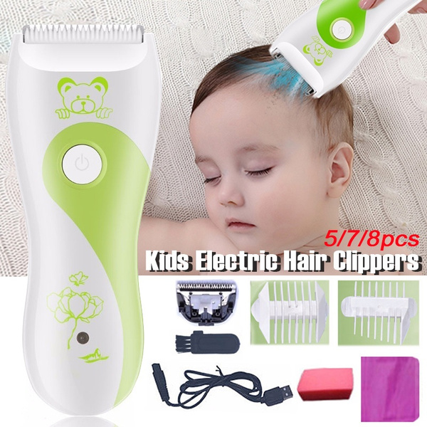 5 7 8 Pcs Enfants Tondeuse A Cheveux Electrique Usb Rechargeable Bebe Tondeuse A Cheveux Tondeuse A Cheveux Sans Fil Mute Kit De Coupe De Cheveux Ensemble Pour Enfants Bebes Tout Petits Wish