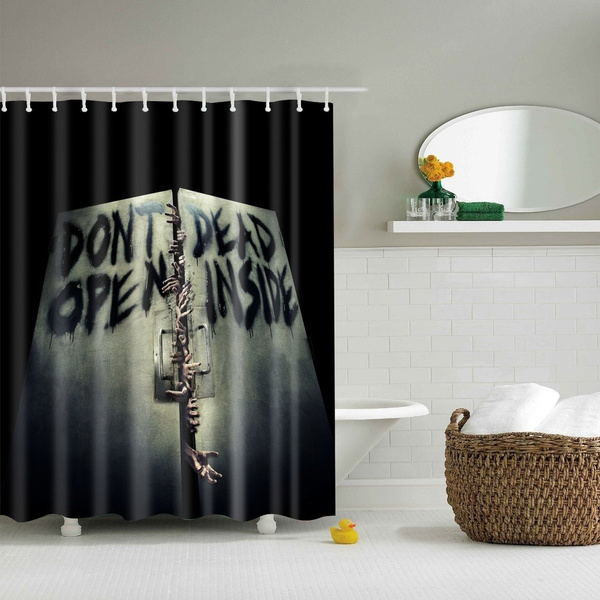 Walking Dead Do Not Open Inside Scary, Scary Shower Curtain
