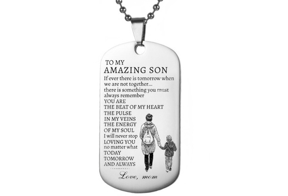 To My Son Keychain Mom To Son Cute Metal Key Chain Ring Necklace Pendant  Graduation Day Birthday Party Gift For Son Teen Boys - Temu