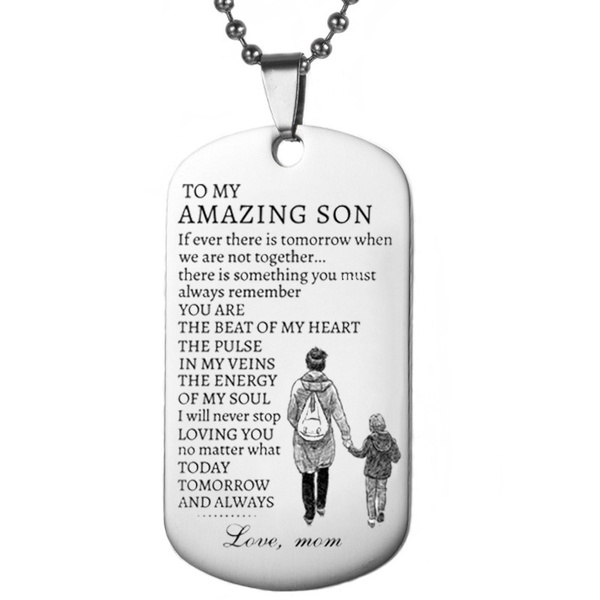 To My Son Necklace Cross Pendant Gift for Son from Dad Christian Jewelry  Men Boy | eBay