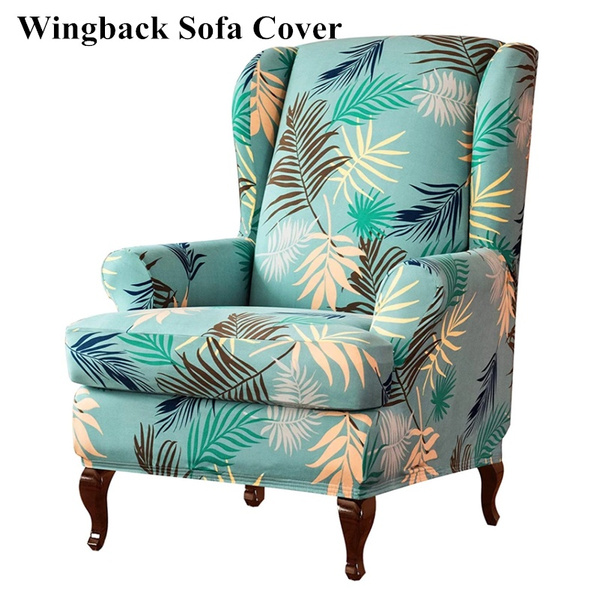 Fl Stretch Slipcover Wingback Couch, Swivel Sofa Chair Covers Uk
