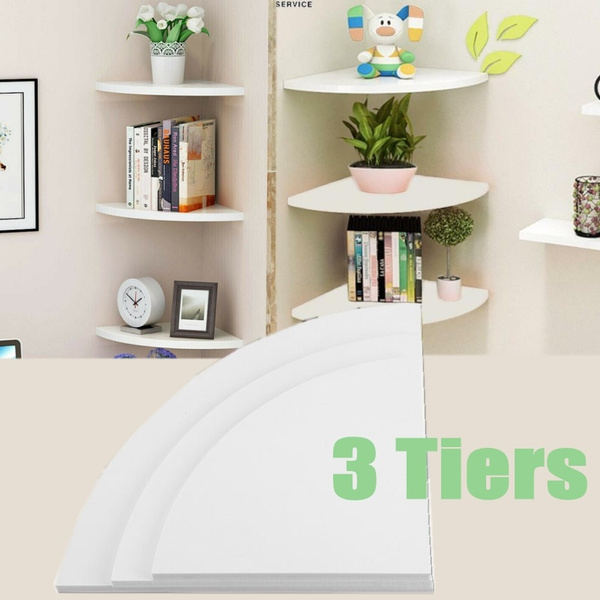3pcs Triangle Corner Wall Shelves Storage Rack Display Shelf Wall Floating Shelf Home Decor Wish