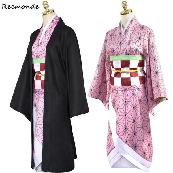 Demon Slayer KNY Nezuko Kamado Pattern Kimono Custom Uniform Anime ...