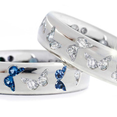 butterfly, Sterling, DIAMOND, wedding ring