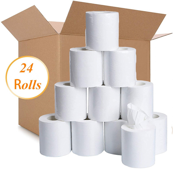 Strong And Highly Absorbent Degradable Toilet Tissue Paper for Bathroom Kitchen Office Household Ultra Silky & Smooth Daily Use 50 Rolls Toilet Paper Soft Professional Premium 3-Ply 