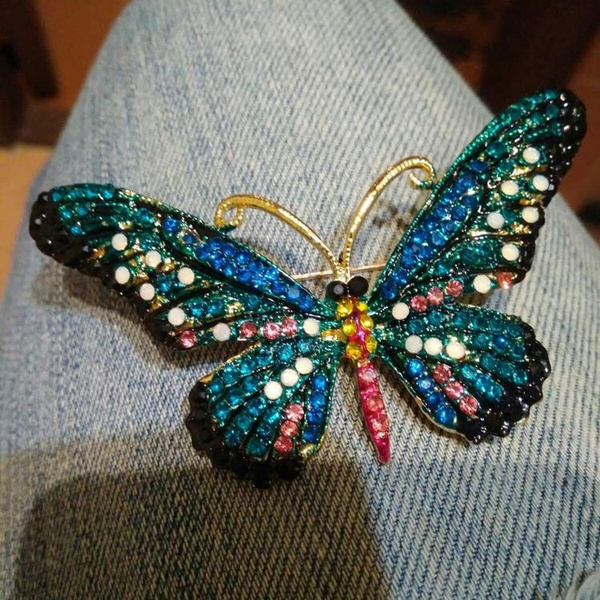 Butterfly Brooch Pin Women Vintage Brooches And Pins Insect Luxury Big  Brooch For Scarf Best Gift