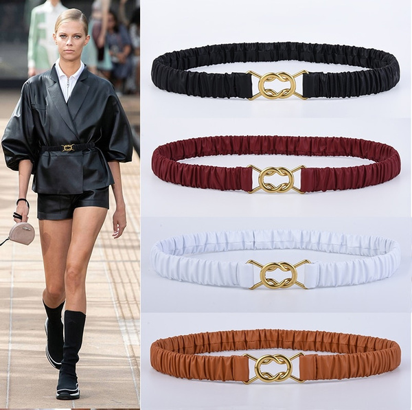 projector Happy Suburb designer leather belt elastic waist corset belts for women dress ceinture  femme wide stretch black easy belt without buckle | Wish