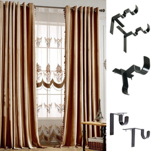 Hang Double Center Support Curtain Rod, How To Hang A Long Curtain Rod Without Center Support