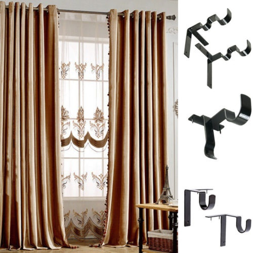 Hang Double Center Support Curtain Rod Bracket Window Frame Wish Hang Double Center Support Curtain Rod, How To Hang A Long Curtain Rod Without Center Support