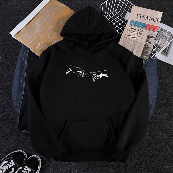 Winter Skuggnas Creation Hands Line Art Sweatshirts Hoodie Kawaii Jumper  Outfits Tumblr Gothic Aesthetic Harajuku Sudadera Mujer | Wish