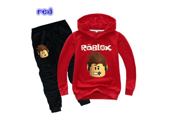 New Fashion Roblox Hoodie Set Kids Casual Black Hoodie Sweatshirt Boys Hoodie Pants Wish - details about 2019 gifts roblox boy fashion casual long sleeved hoodie pant suit 2pcs