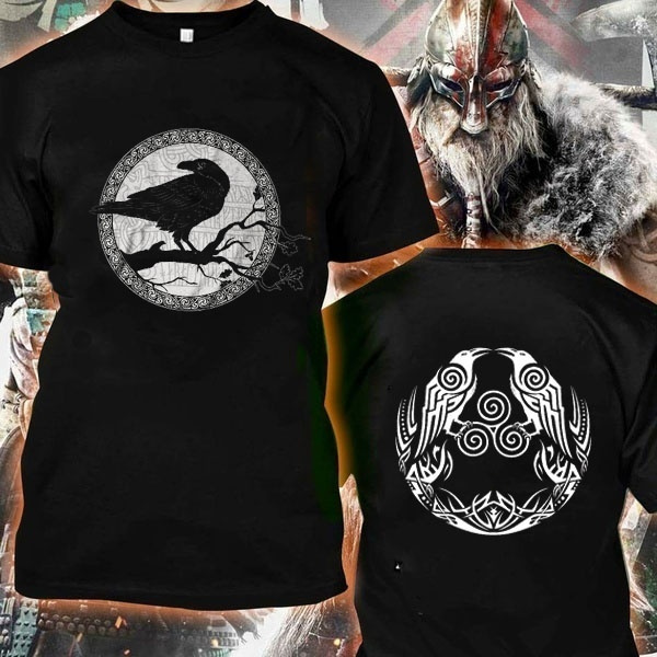 VIKING CELTIC HUGINN & MUNINN - ODIN'S RAVENS VIKING T-SHIRT