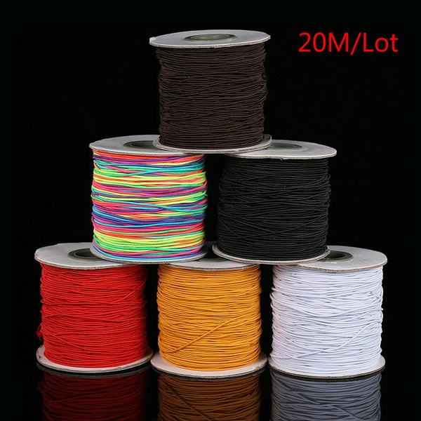 0.6MM Stretch-Tastic Cotton Elastic Cord, Black (100 Meters)