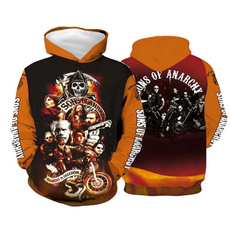 3D hoodies, Fashion, pullover hoodie, Sons of Anarchy Hoodie