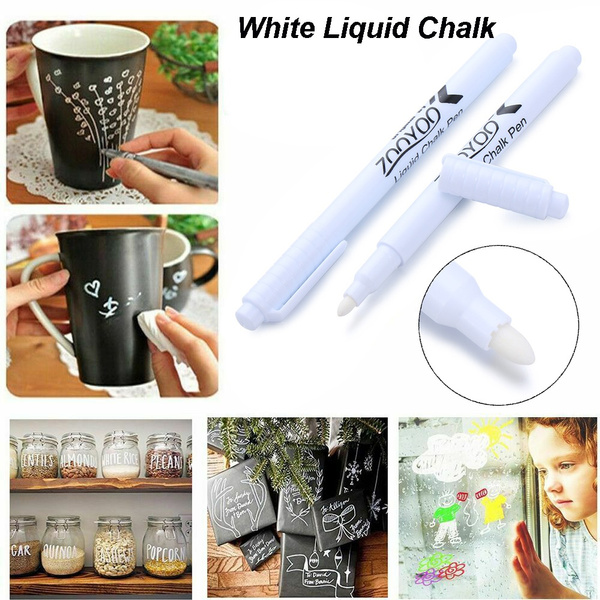 1/5/10 pcs White Liquid Chalk Pen Glass Windows Chalkboard Black Board  Marker Erasable