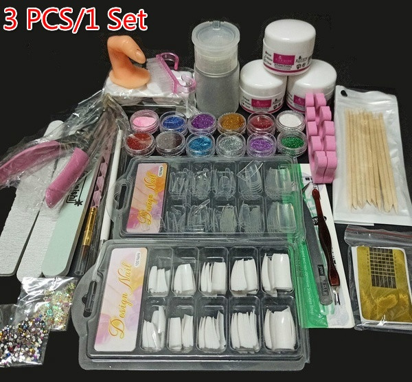 Acryl Nagelset Nail Art Set Professionelle Nageldesign Acryl Pulver Strasssteine Dekoration Kits Wish