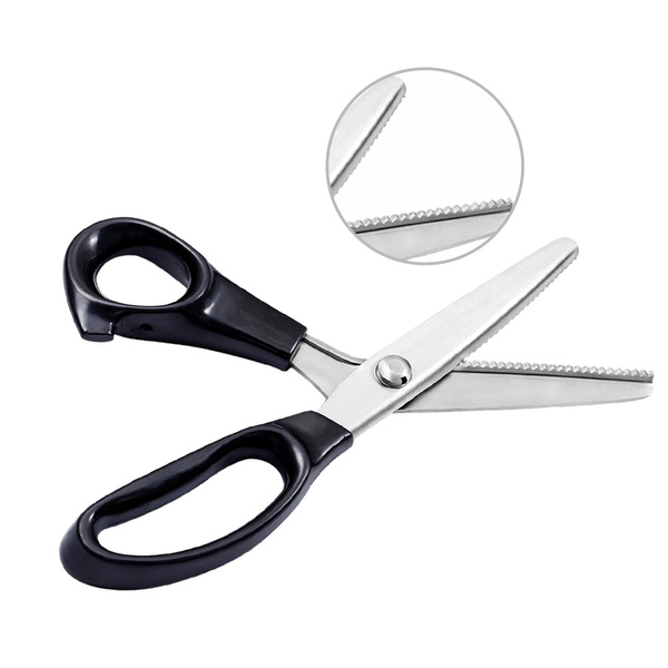 3mm/5mm/7mm Dog Teeth Shaped Zigzag Scissors with Plastic Handle Craft  Cutting Tool DIY Home Tool Tailor Scissor