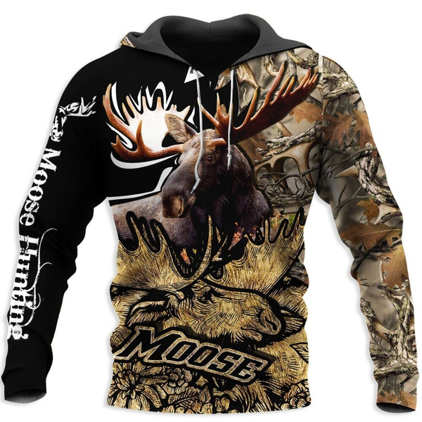 2020 Moose Hunting 3D All Over Printed Hoodie For Men/Women Harajuku ...