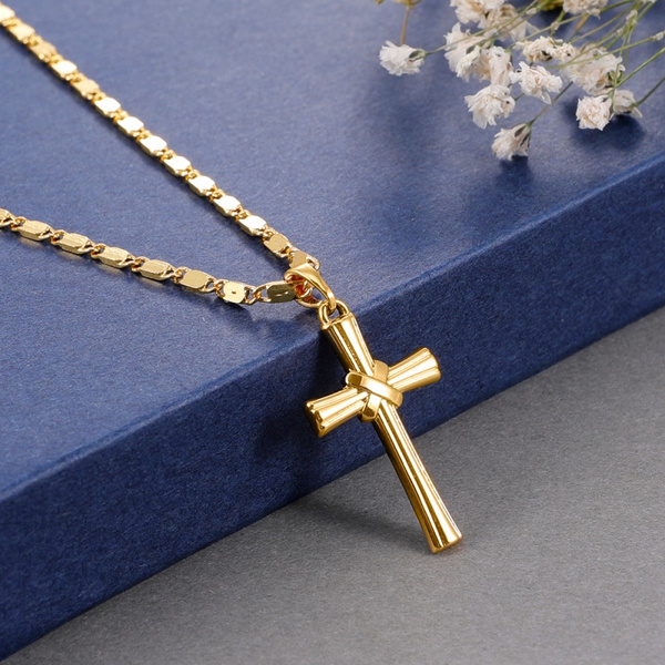 Gold Filled Cross Pendant Chain 
