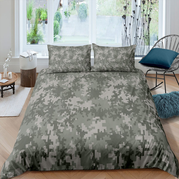 MILITARY ARMY CAMOUFLAGE TEENS BOYS COMFORTER SET 3 PCS TWIN SIZE 