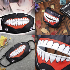 1Pc Cartoon face mask zipper cycling anti-dust anime tokyo ghoul cosplay masks