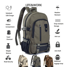 Fashion, Capacity, Waterproof, canvas backpack