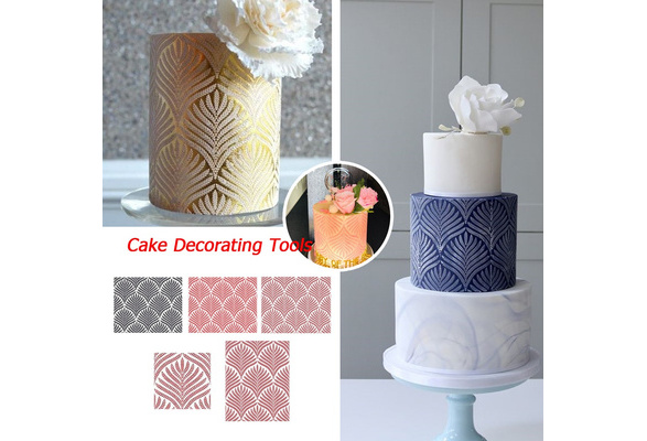 1 Pc Wheat Spike Pattern Cake Stencil Plastic Lace Cake Boder