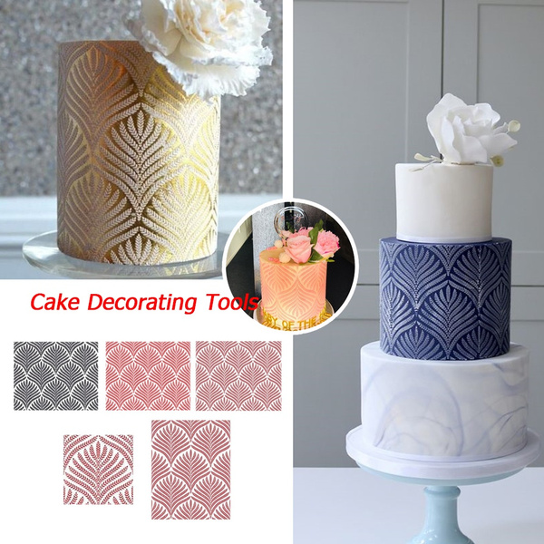 2021 New Cake Stencil Flower&Leaf Cake Decorating Tool Wedding Wheat Ears Cake 