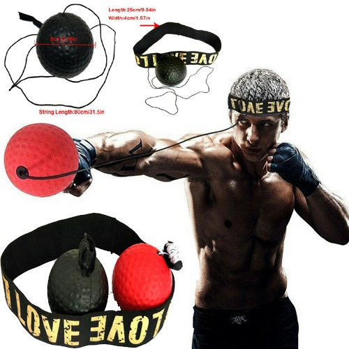 Fight Ball Reflex Boxing REACT Training Boxer Speed Punch Head Cap String Ball 