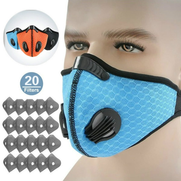Nice Outdoor Breathable Face Shield Activate Carbon Filter Anti Dust Mouth Cover 