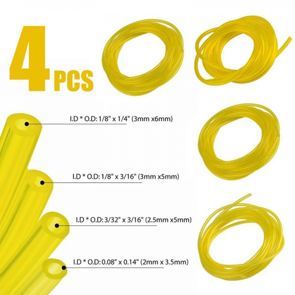Cut Hose/Tubing 1/2 In ID Inside Diameter Hose & Tubing 60CM/3M Fuel Gas Line Pipe Hose For Trimmer Chainsaw Blower 2mm Fuel Line - Foto 9