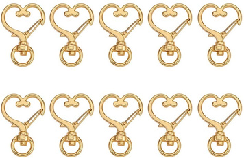 Heart, swivel, swivelsnaphook, metallobsterclawclasp