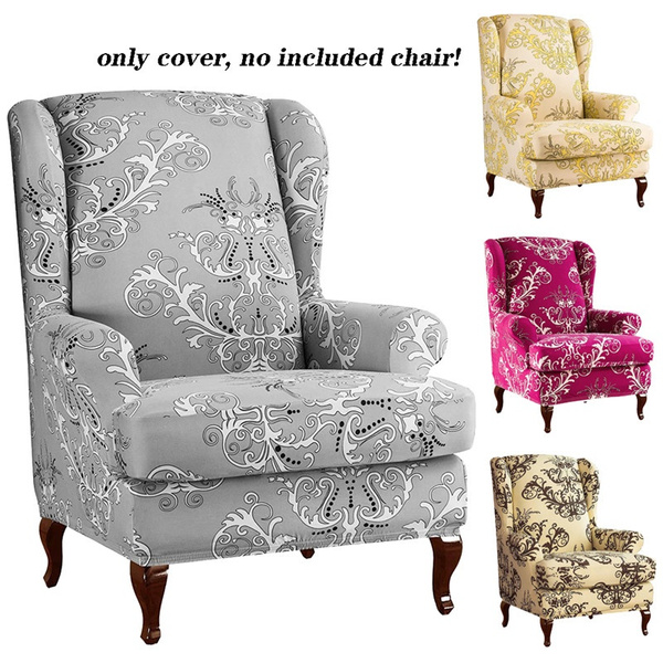 Fl Print Stretch Protector Wingback, Wing Back Recliner Chair Cover