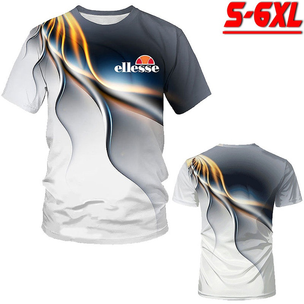 Troosteloos erectie Likken Men Fashion 3D Print T-Shirt Classical Ellesse Short Sleeve Summer Tees  Plus Size | Wish