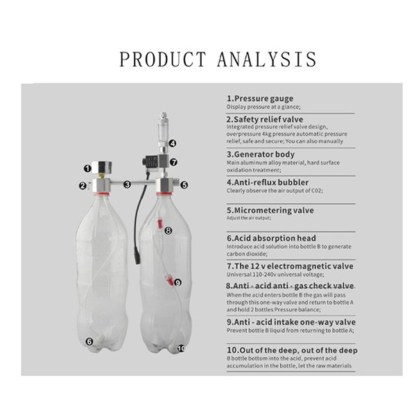 Aquarium Diy Co2 Generator System Kit With Pressure Air Flow Adjustment Water Wish - Aquarium Diy Co2 Generator System Kit Aquarium Diy Co2 Generator System Kit With Pressure Air Flow Adjustment Water Wish - Aquarium Diy Co2 Generator System Kit