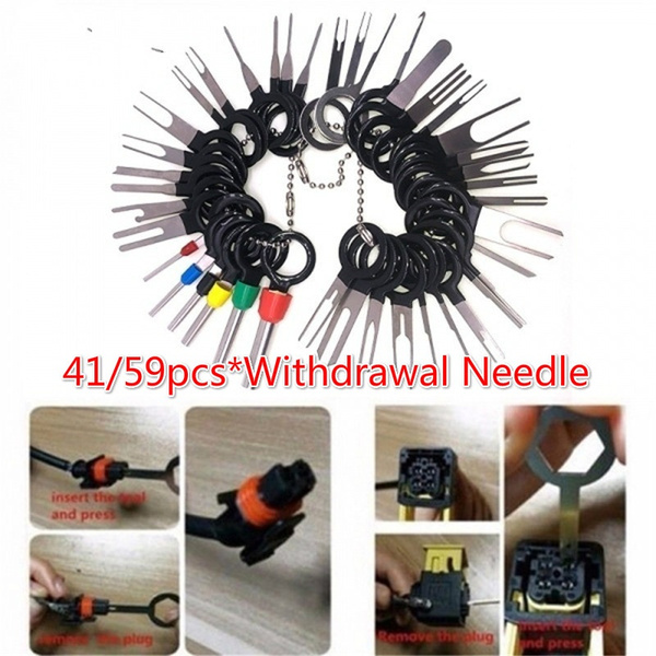 41PCS Wire Terminal Removal Tool Car Electrical Wiring Crimp Connector Pin Kit
