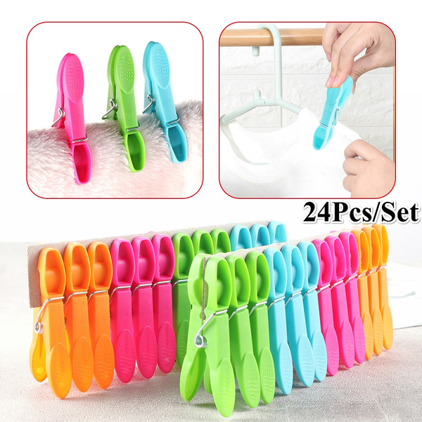 24PCS PLASTIC CLOTHES PINS -48