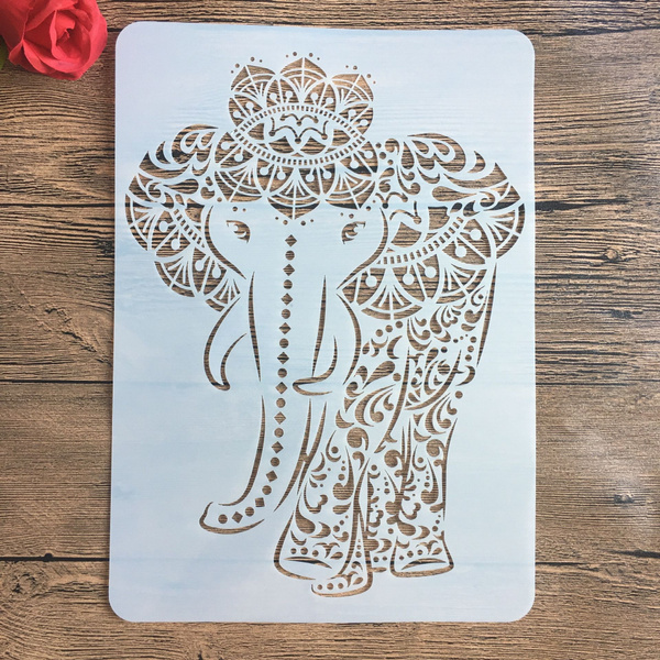 Elephant Print A4 Stencil Sheet