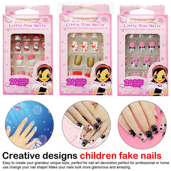 Can Fake Nails Help Break Your Nail Biting Habit? | Kids Press Nails Kids  Fake Nails Artificial Nail Tips 