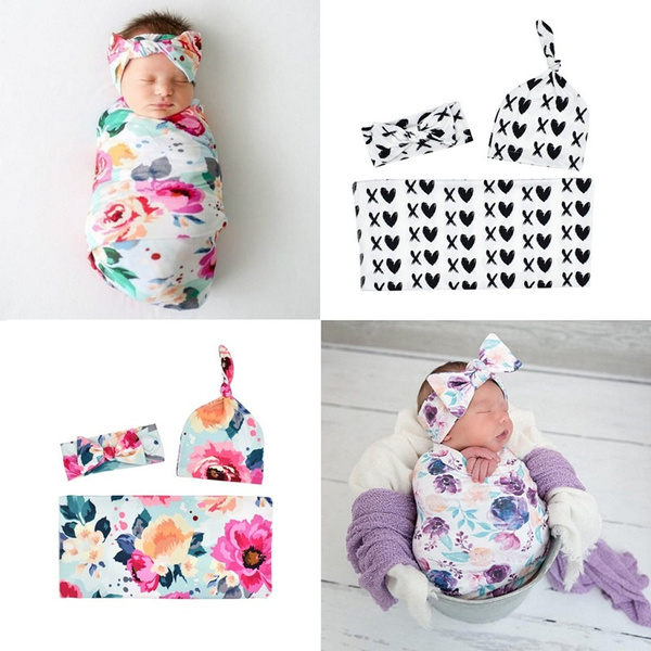 newborn floral swaddle