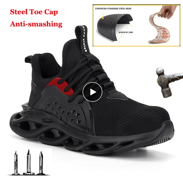 Mens Safety Shoes Steel Toe Cap Breathable Work Waterproof Indestructible Boots 