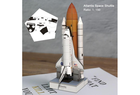 1:150 Scale navette spatiale Atlantis 3d Puzzle Paper l8n5 Rocket À faire soi-même Poison e1a3 