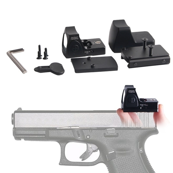 Mini RMR Red Dot Sight Collimator Base Glock/Handgun Reflex Sight Fit 20mm 